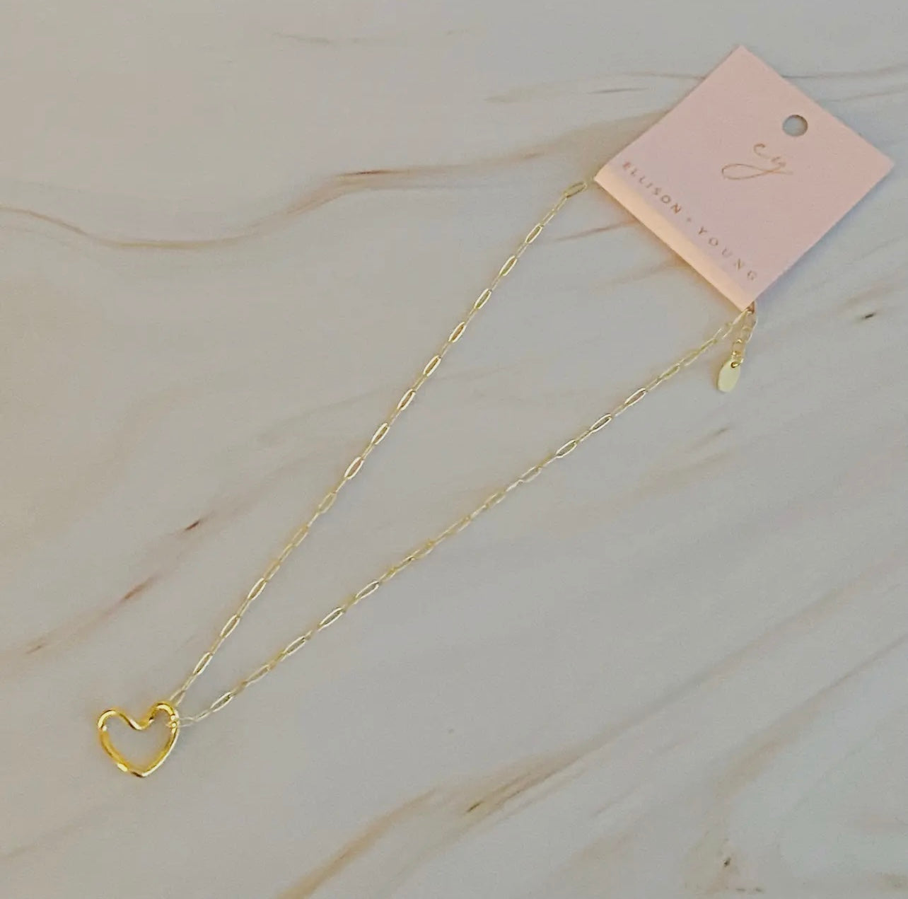Heart and chain necklace