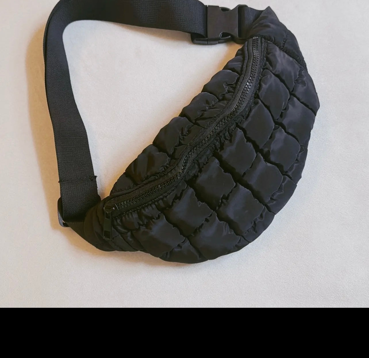 Perfect puffy banana shape sling bag