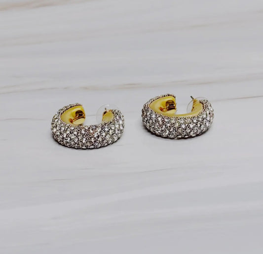 Glam Bling Hoop Earrings