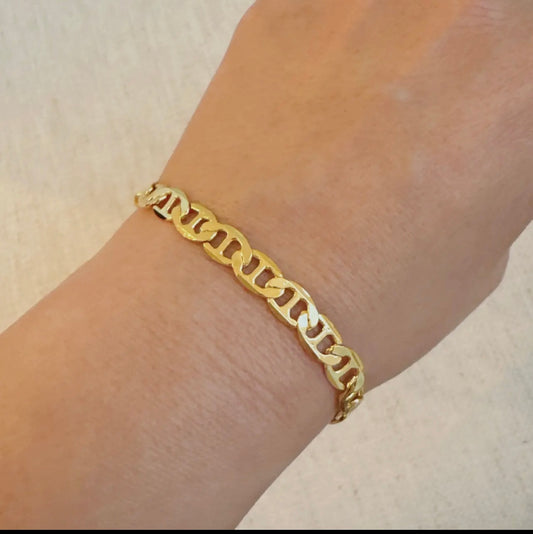 Horse Bit Linked Chain Braceler