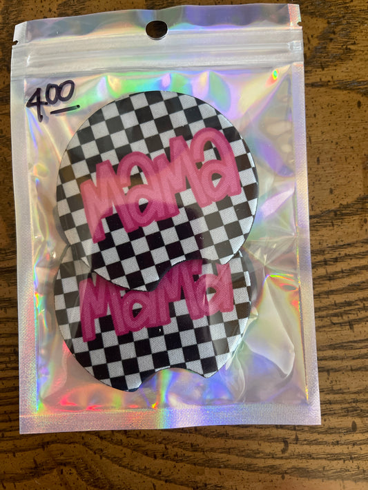 Neoprene car coasters set of 2