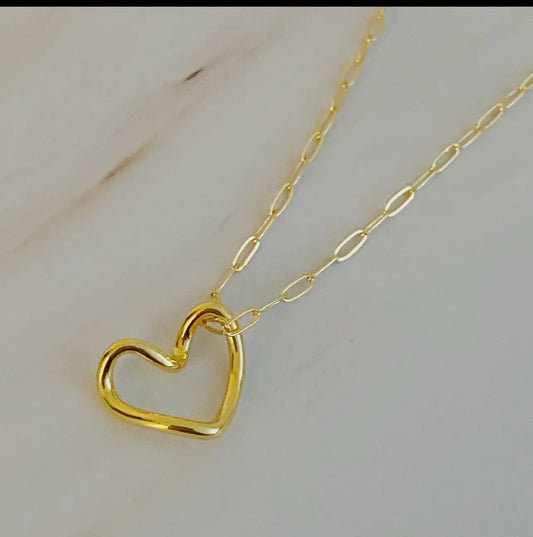 Heart and chain necklace