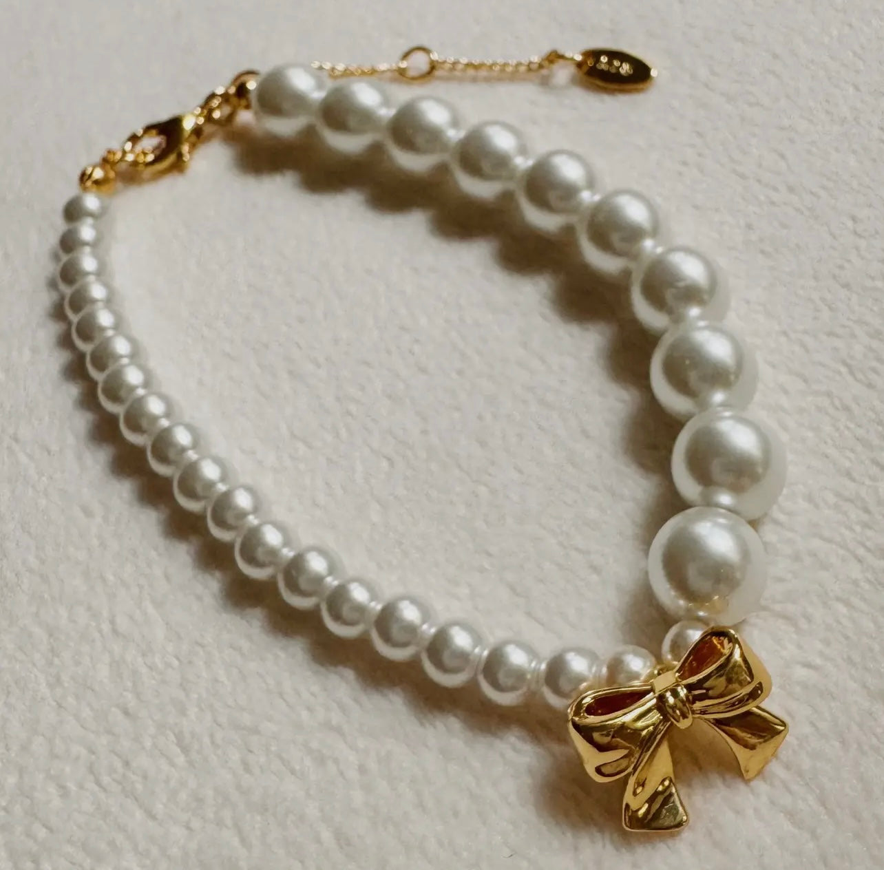 Dangle Bow Pearl Bracelet