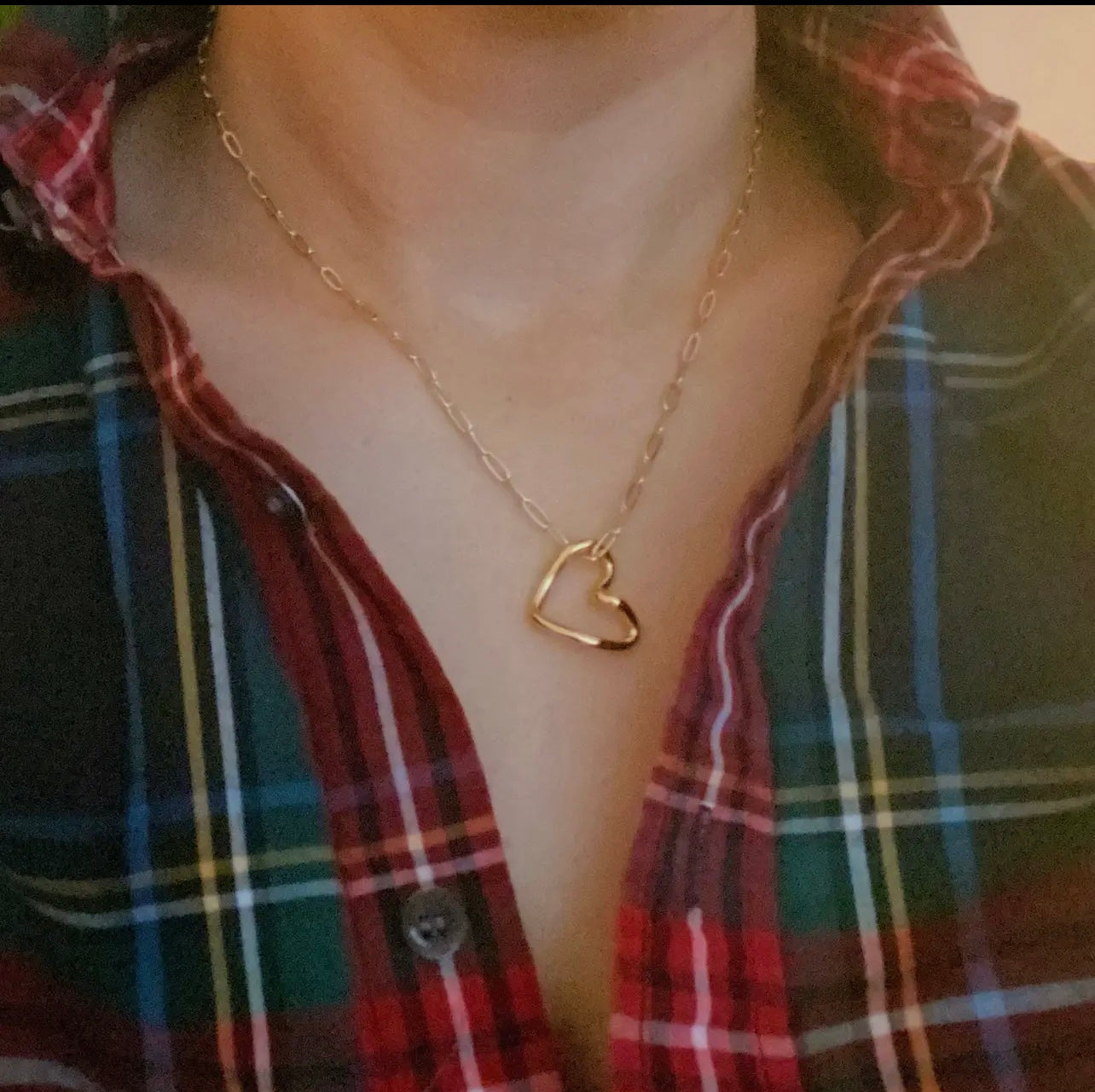 Heart and chain necklace