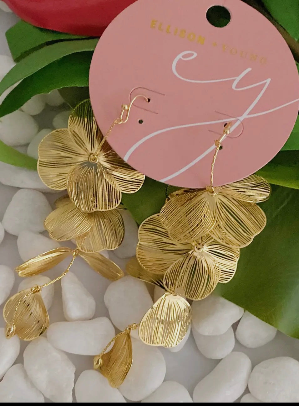 Artful Filigree Flower Drop Earrings
