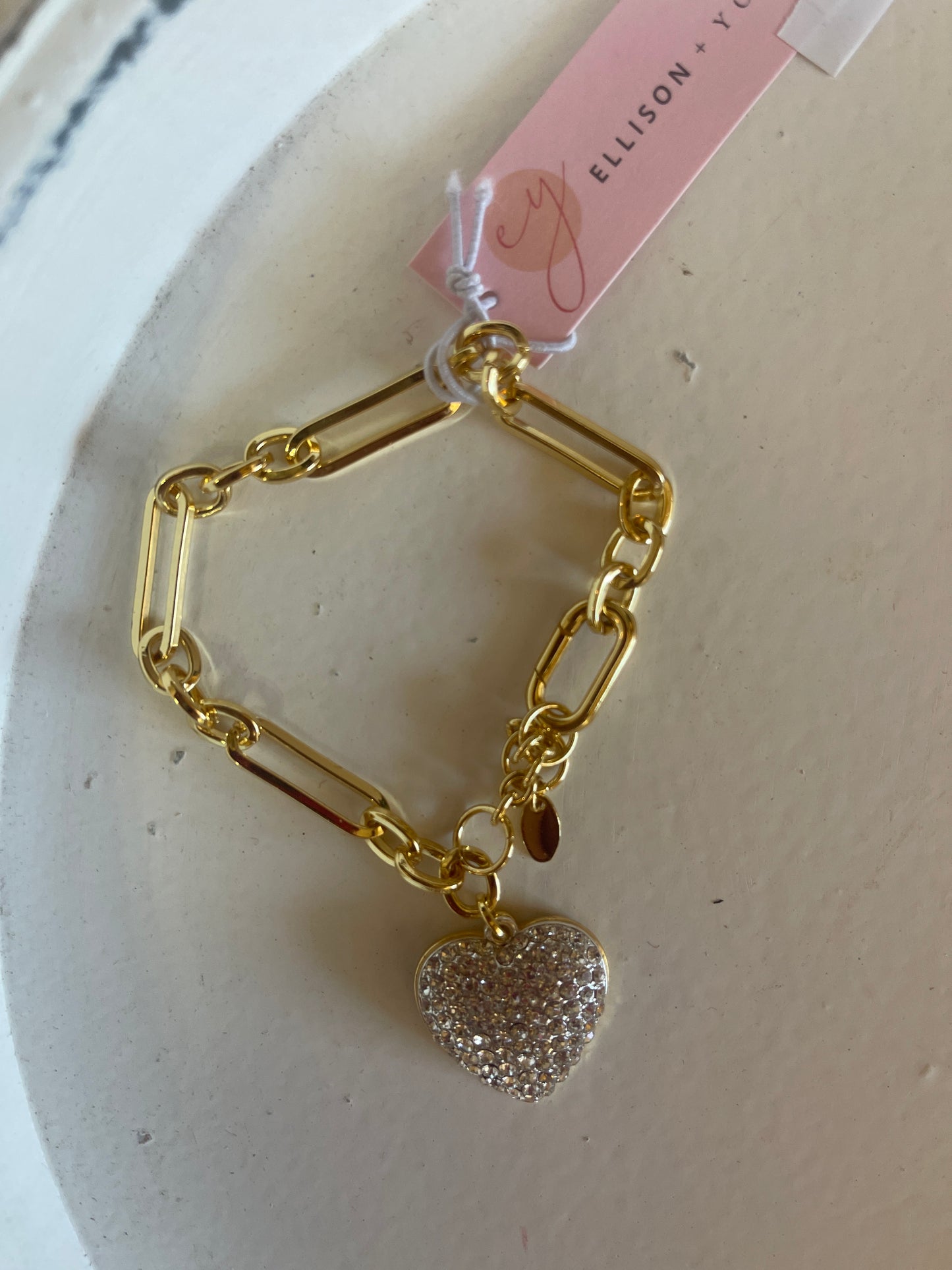 Heart charm bracelet