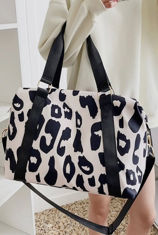 Leopard print weekender