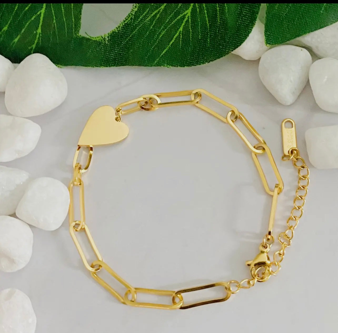 You are my side heart gold bracelet